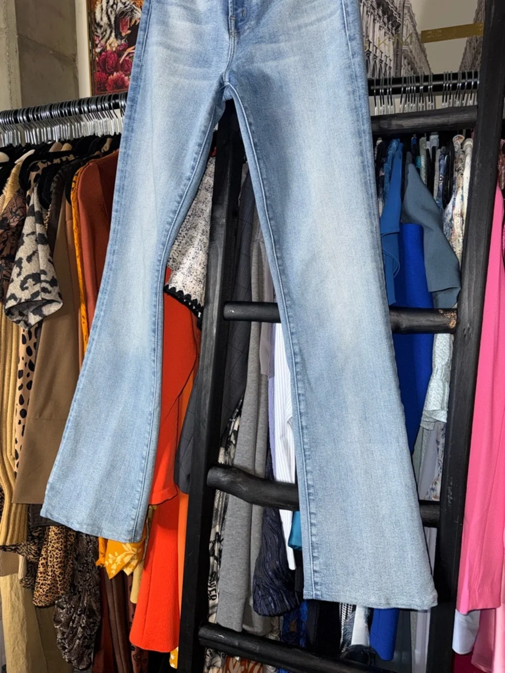 MOTHER The Outsider Sneak Jeans Full Moon Wash Mid Rise Bootcut Size 26 New NWOT